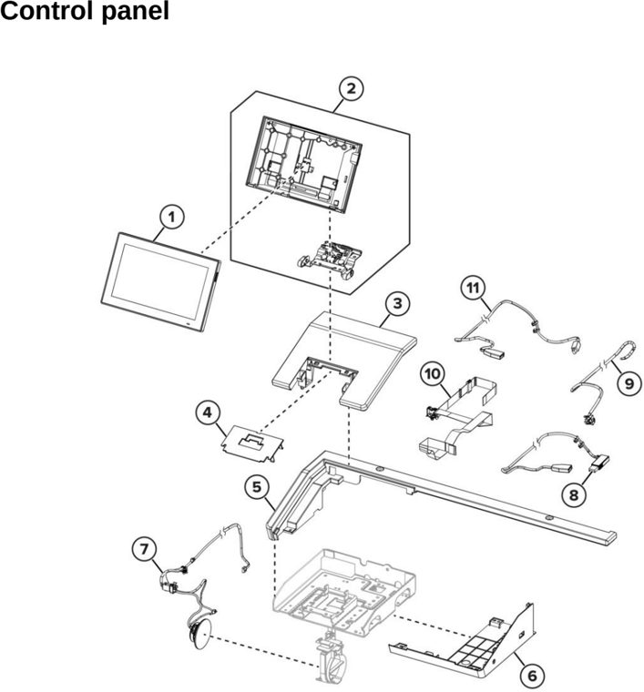 Assembly 4: Control panel parts diagram - Lexmark MX931 Parts