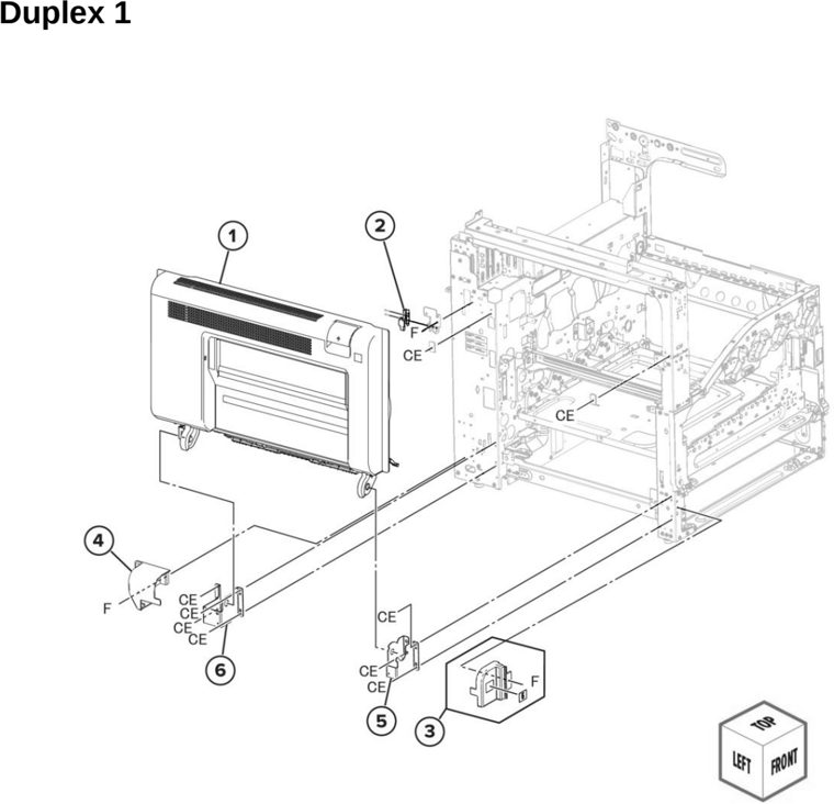 Assembly 5: Duplex 1 parts diagram - Lexmark MX931 Parts