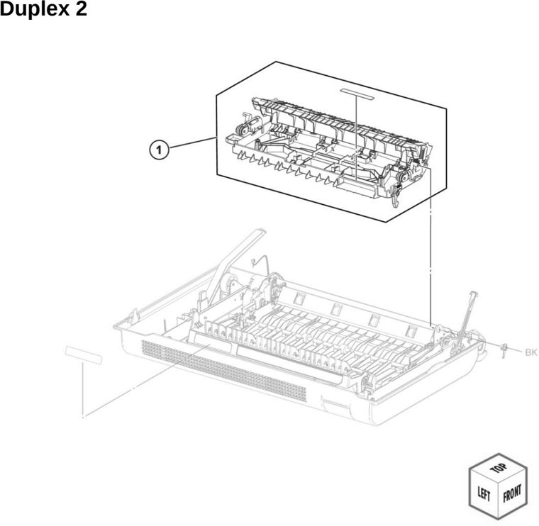Assembly 6: Duplex 2 parts diagram - Lexmark MX931 Parts