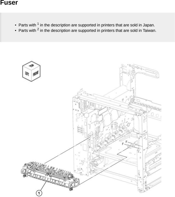 Assembly 11: Fuser parts diagram - Lexmark MX931 Parts