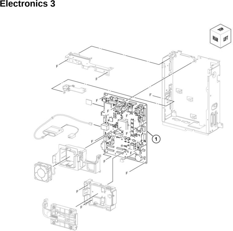 Assembly 15: Electronics 3 parts diagram - Lexmark MX931 Parts