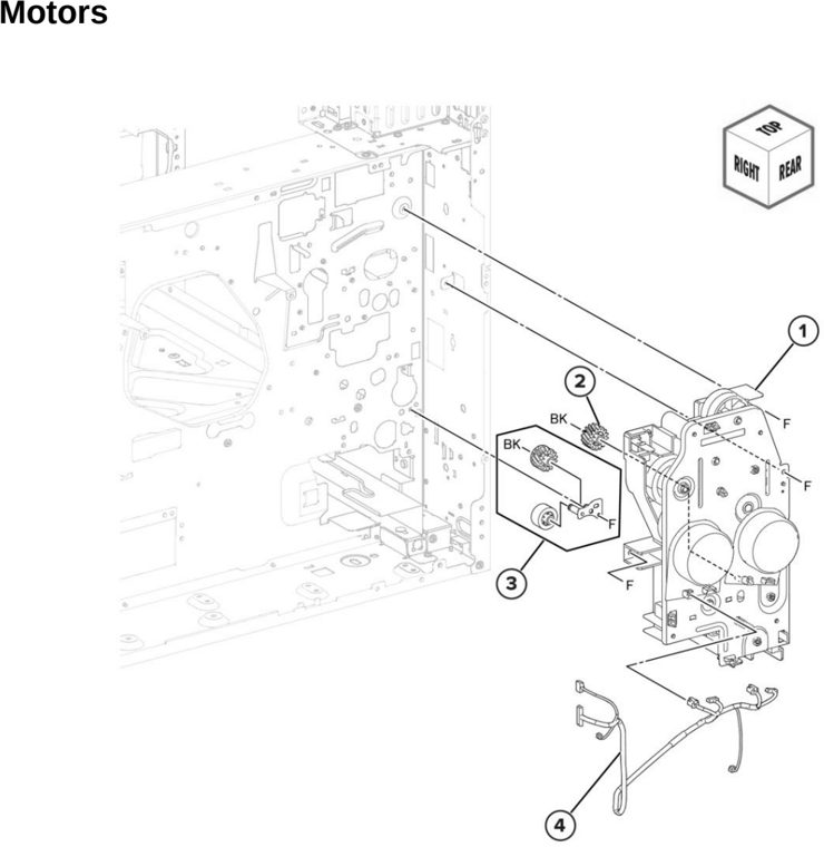 Assembly 18: Motors parts diagram - Lexmark MX931 Parts