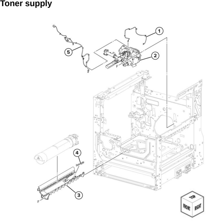Assembly 21: Toner supply parts diagram - Lexmark MX931 Parts