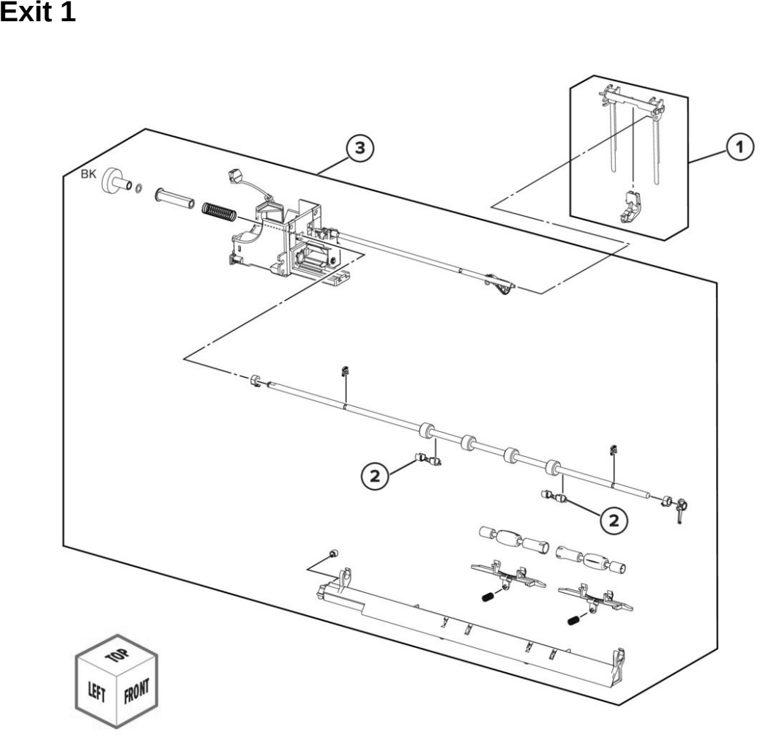 Assembly 23: Exit 1 parts diagram - Lexmark MX931 Parts