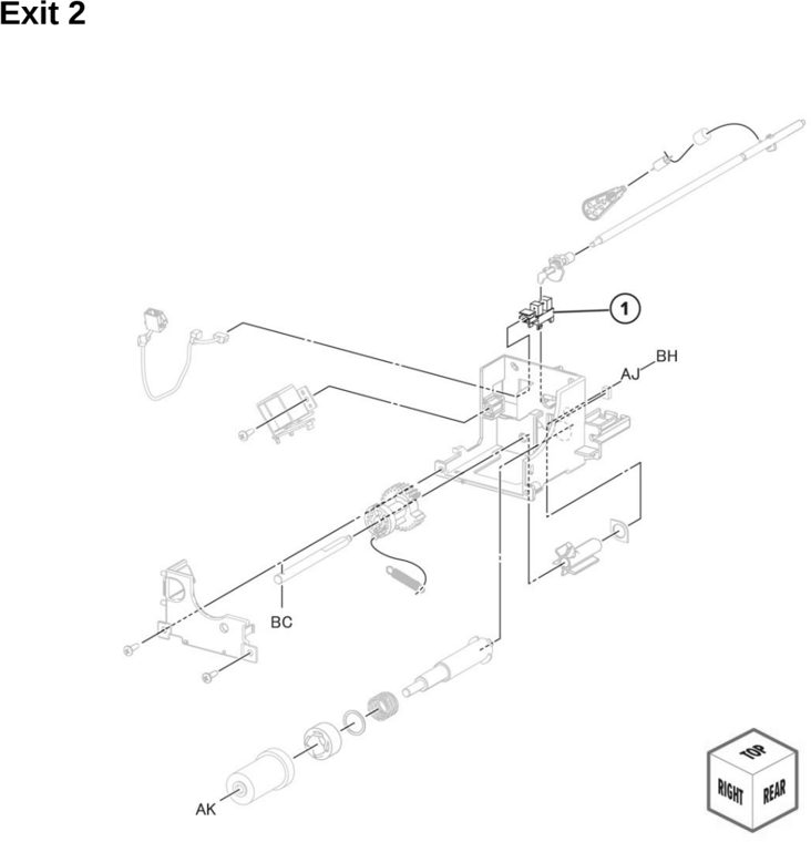 Assembly 24: Exit 2 parts diagram - Lexmark MX931 Parts