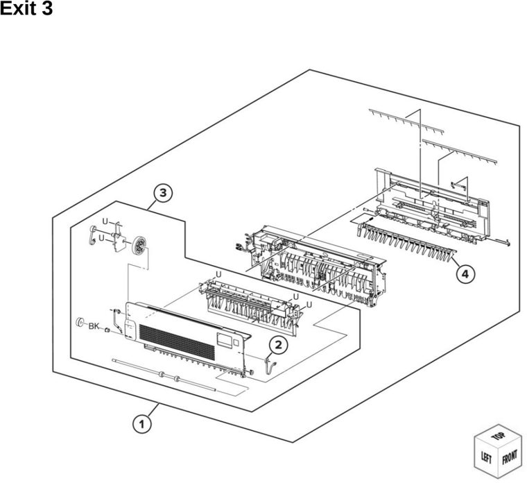 Assembly 25: Exit 3 parts diagram - Lexmark MX931 Parts