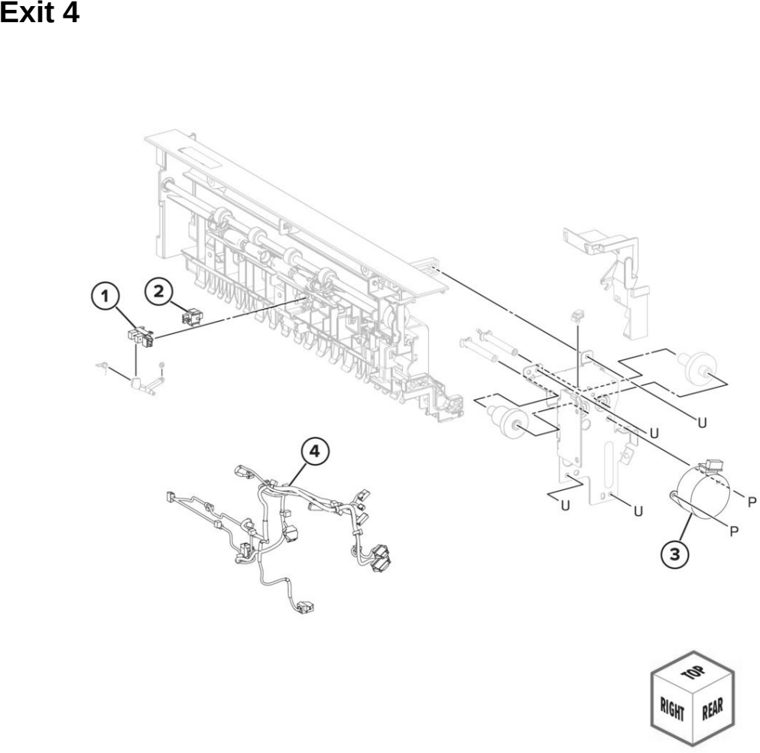 Assembly 26: Exit 4 parts diagram - Lexmark MX931 Parts