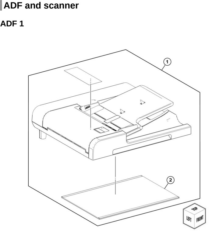 Assembly 29: ADF and scanner parts diagram - Lexmark MX931 Parts