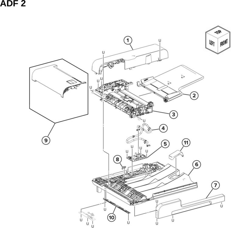 Assembly 30: ADF 2 parts diagram - Lexmark MX931 Parts