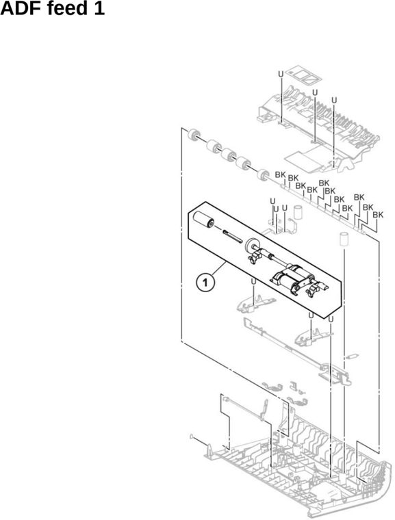 Assembly 31: ADF feed 1 parts diagram - Lexmark MX931 Parts