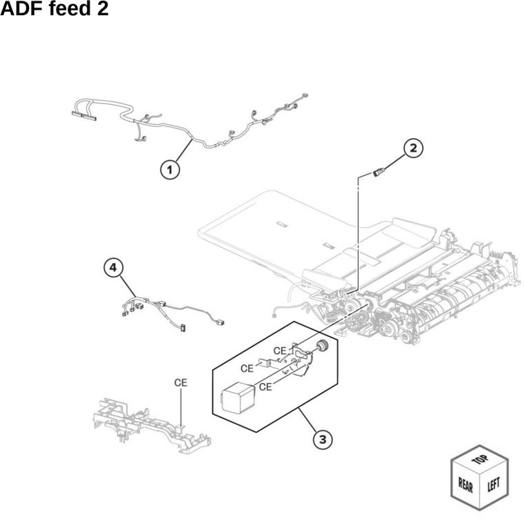 Assembly 32: ADF feed 2 parts diagram - Lexmark MX931 Parts