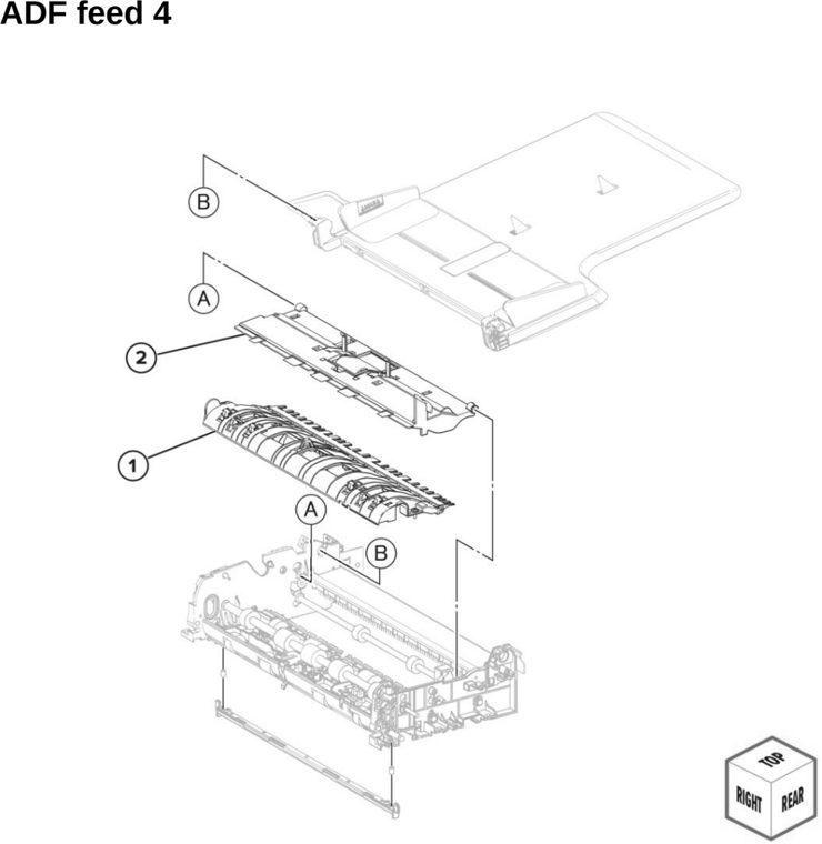 Assembly 34: ADF feed 4 parts diagram - Lexmark MX931 Parts