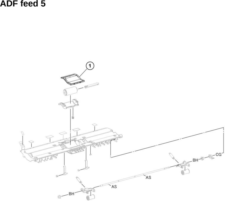 Assembly 35: ADF feed 5 parts diagram - Lexmark MX931 Parts