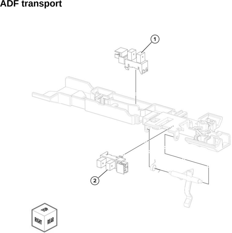 Assembly 36: ADF transport parts diagram - Lexmark MX931 Parts