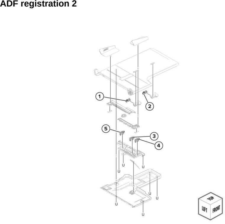 Assembly 38: ADF registration 2 parts diagram - Lexmark MX931 Parts