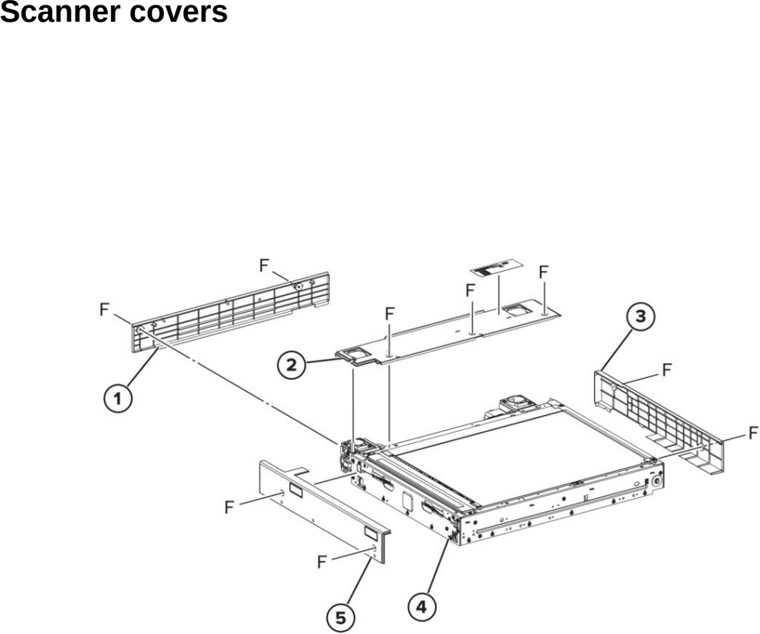Assembly 39: Scanner covers parts diagram - Lexmark MX931 Parts