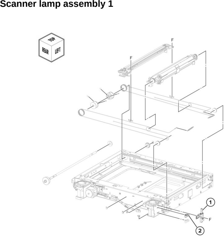 Assembly 41: Scanner lamp assembly 1 parts diagram - Lexmark MX931 Parts