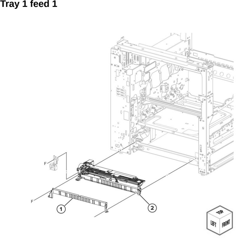 Assembly 46: Tray 1 feed 1 parts diagram - Lexmark MX931 Parts