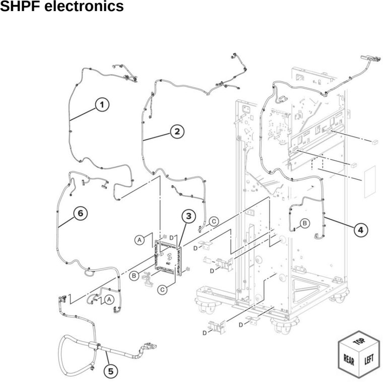 Assembly 60: SHPF electronics parts diagram - Lexmark MX931 Parts
