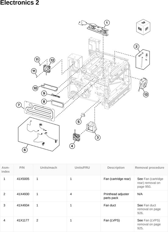 Assembly 9: Electronics 2 parts diagram - Lexmark CX833 CX961 CX962 CX963 XC8355 XC9635 XC9645 XC9655 Parts