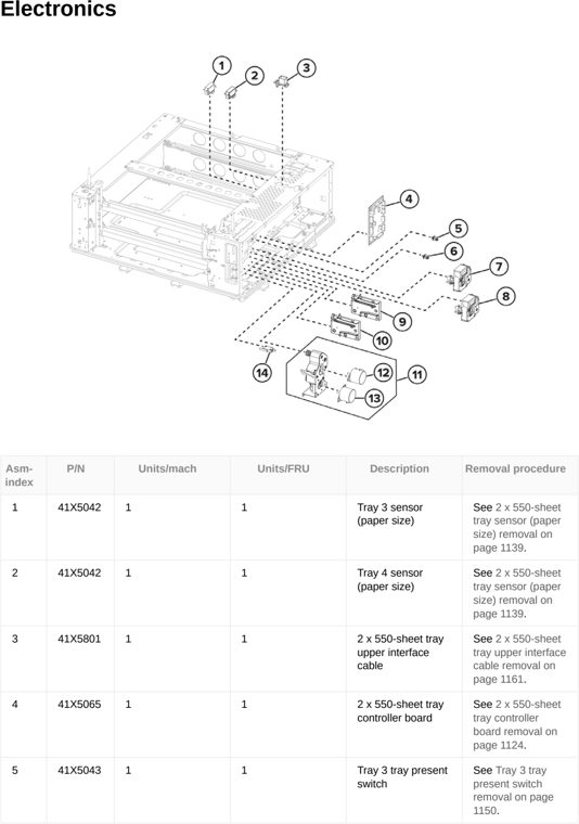 Assembly 46: Electronics parts diagram - Lexmark CX833 CX961 CX962 CX963 XC8355 XC9635 XC9645 XC9655 Parts