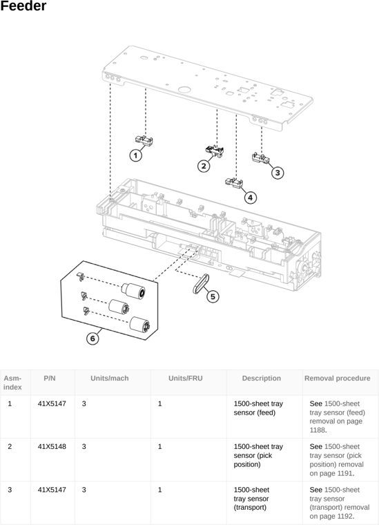 Assembly 56: Feeder parts diagram - Lexmark CX833 CX961 CX962 CX963 XC8355 XC9635 XC9645 XC9655 Parts