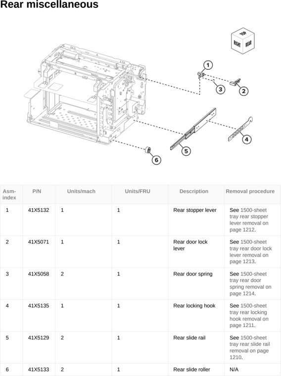 Assembly 59: Rear miscellaneous parts diagram - Lexmark CX833 CX961 CX962 CX963 XC8355 XC9635 XC9645 XC9655 Parts
