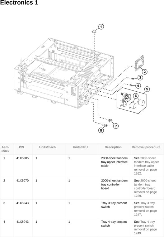 Assembly 62: Electronics 1 parts diagram - Lexmark CX833 CX961 CX962 CX963 XC8355 XC9635 XC9645 XC9655 Parts