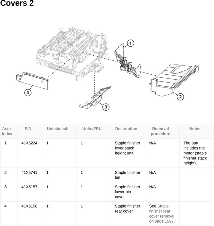 Assembly 93: Covers 2 parts diagram - Lexmark CX833 CX961 CX962 CX963 XC8355 XC9635 XC9645 XC9655 Parts