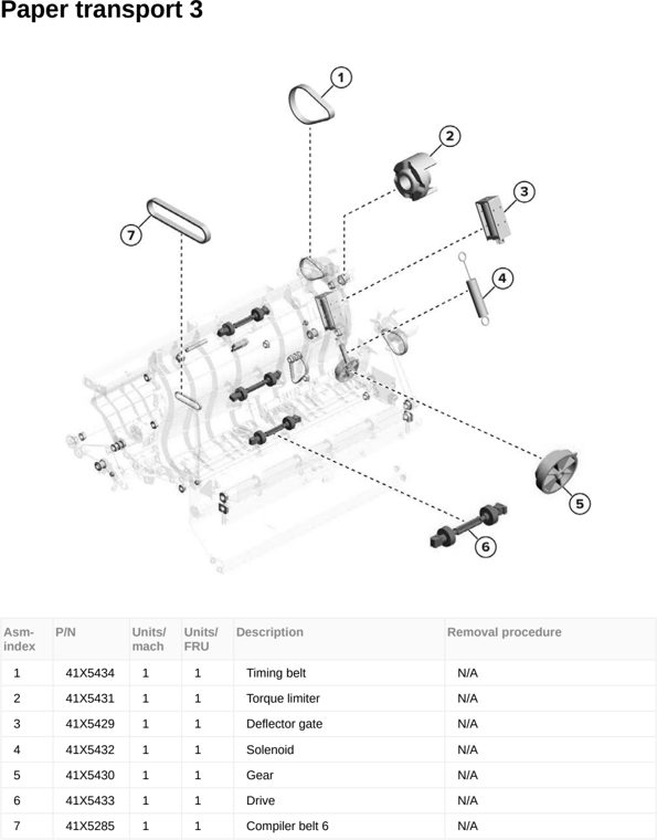 Assembly 149: Paper transport 3 parts diagram - Lexmark MX953se MFP Printer Parts