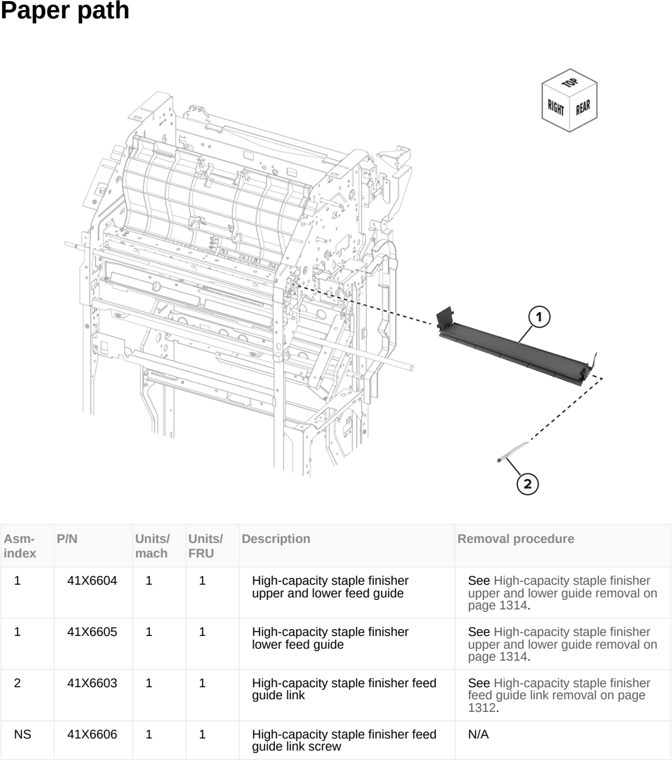 Assembly 153: Paper path parts diagram - Lexmark MX953se MFP Printer Parts