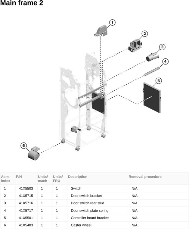 Assembly 158: Main frame 2 parts diagram - Lexmark MX953se MFP Printer Parts