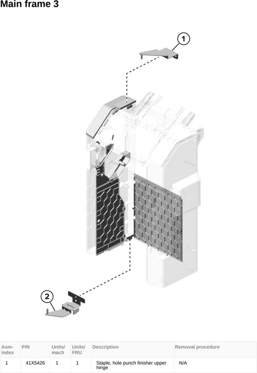 Assembly 159: Main frame 3 parts diagram - Lexmark MX953se MFP Printer Parts