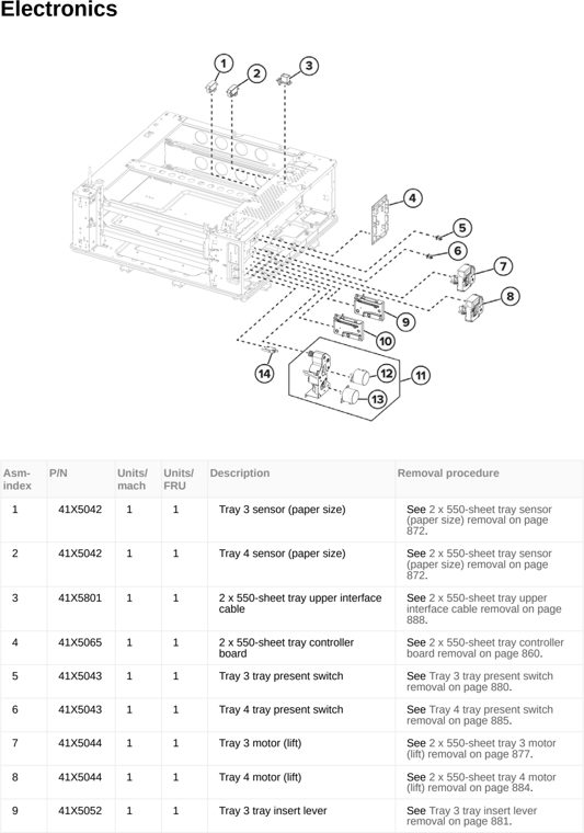 Assembly 34: Electronics parts diagram - Lexmark MX953se MFP Printer Parts