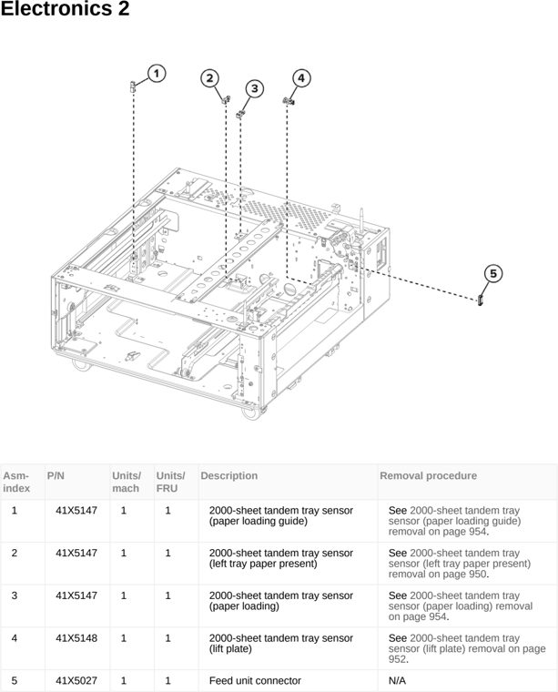 Assembly 51: Electronics 2 parts diagram - Lexmark MX953se MFP Printer Parts