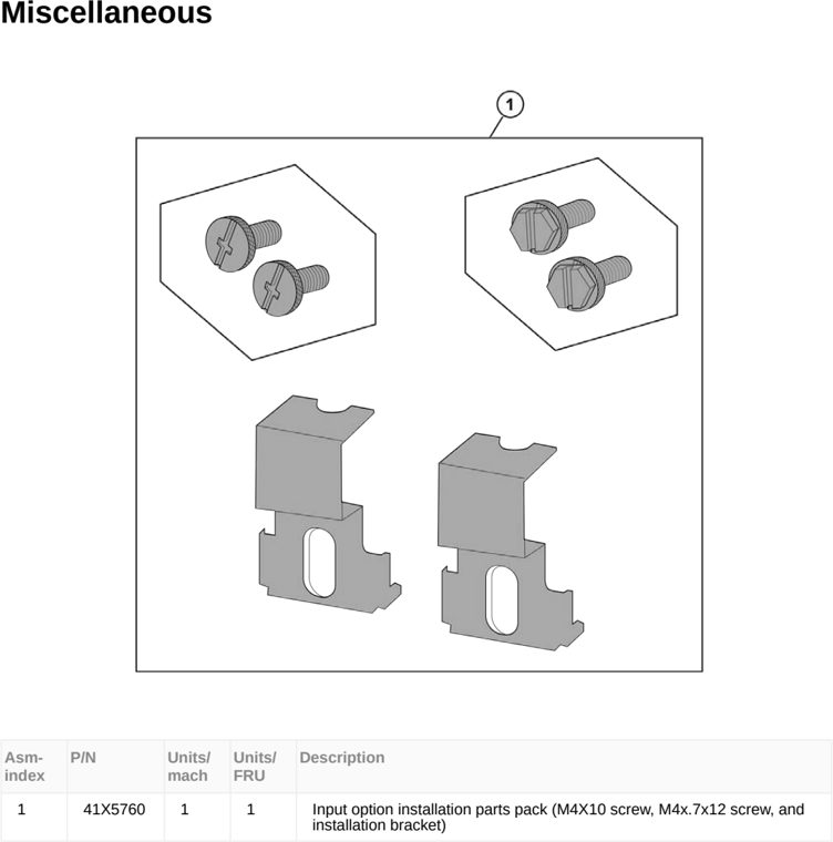 Assembly 57: Miscellaneous parts diagram - Lexmark MX953se MFP Printer Parts