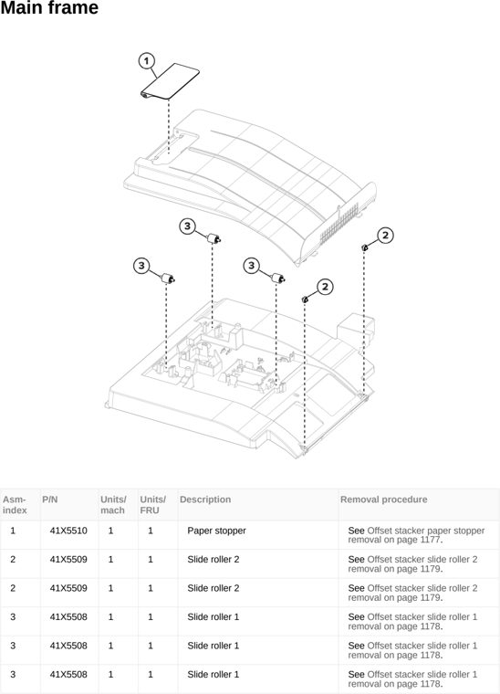 Assembly 59: Main frame parts diagram - Lexmark MX953se MFP Printer Parts