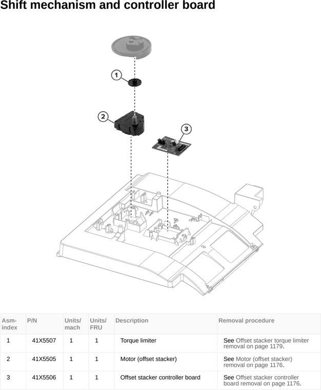 Assembly 60: Shift mechanism and controller board parts diagram - Lexmark MX953se MFP Printer Parts