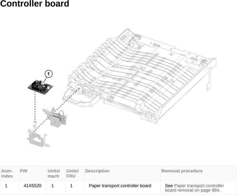 Assembly 61: Controller board parts diagram - Lexmark MX953se MFP Printer Parts
