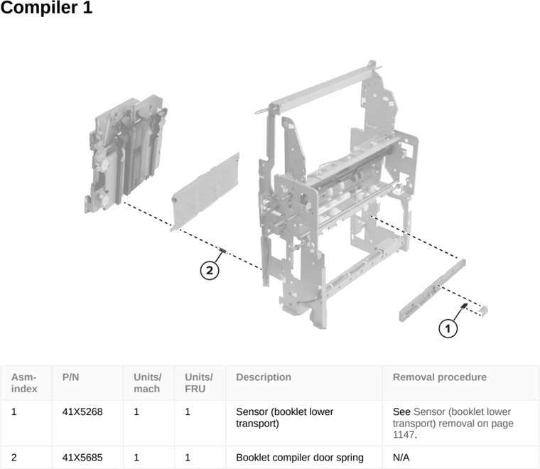 Assembly 118: Compiler 1 parts diagram - Lexmark CS963 Printer Parts