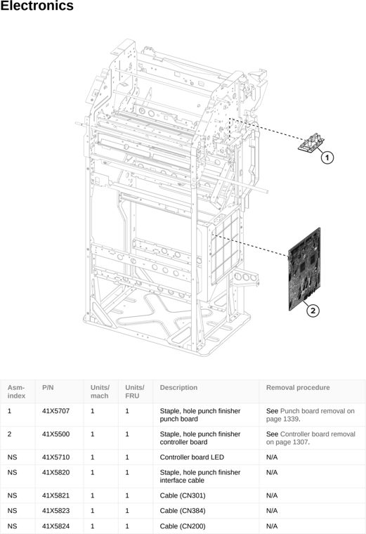 Assembly 123: Electronics parts diagram - Lexmark CS963 Printer Parts