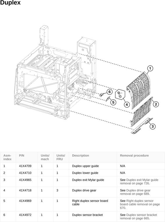 Assembly 17: Duplex parts diagram - Lexmark CS963 Printer Parts