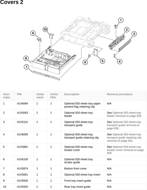Assembly 23: Covers 2 parts diagram - Lexmark CS963 Printer Parts