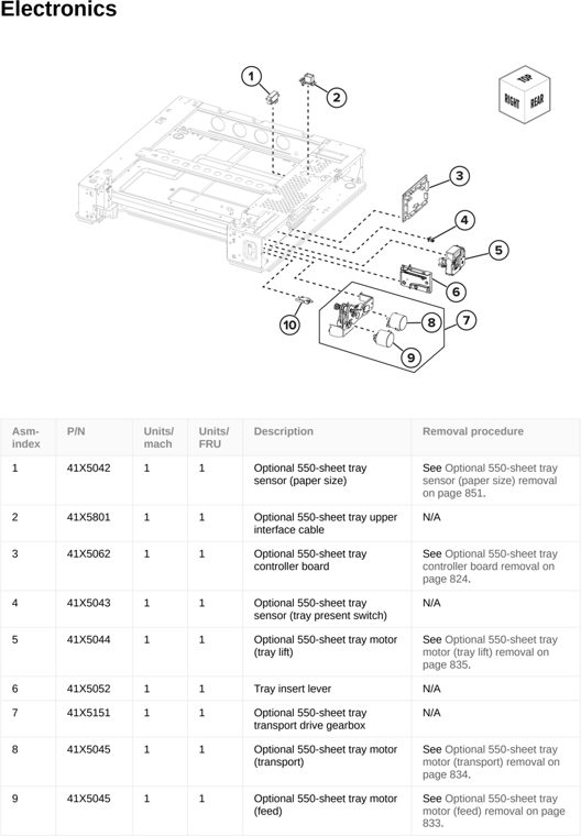 Assembly 24: Electronics parts diagram - Lexmark CS963 Printer Parts