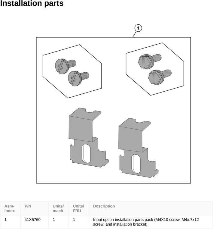 Assembly 26: Installation parts parts diagram - Lexmark CS963 Printer Parts