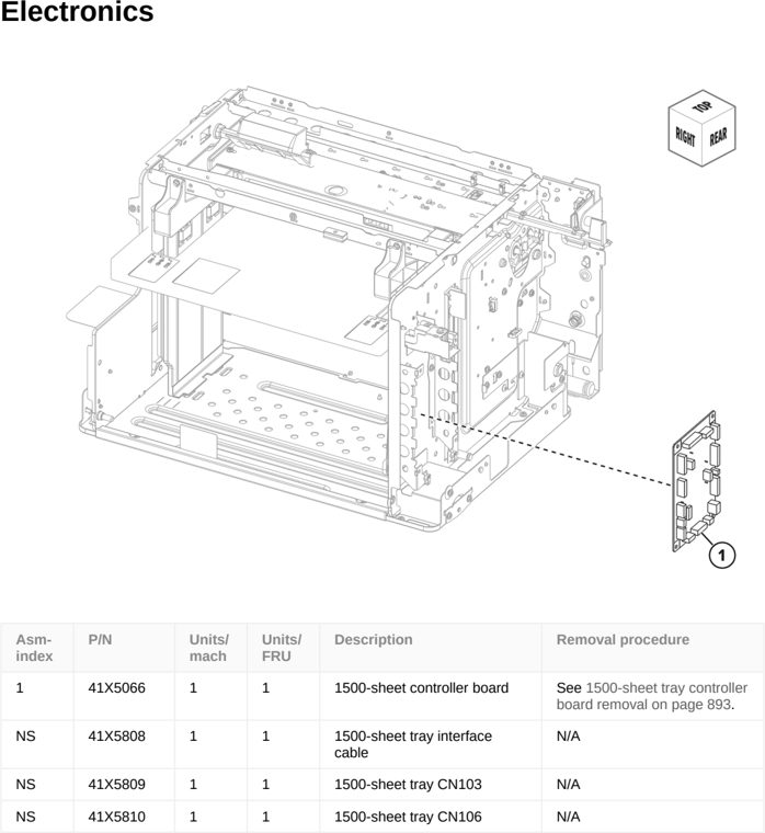 Assembly 35: Electronics parts diagram - Lexmark CS963 Printer Parts