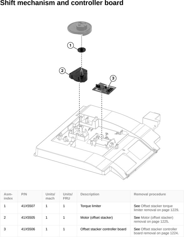 Assembly 53: Shift mechanism and controller board parts diagram - Lexmark CS963 Printer Parts