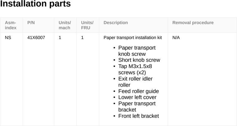 Assembly 58: Installation parts parts diagram - Lexmark CS963 Printer Parts