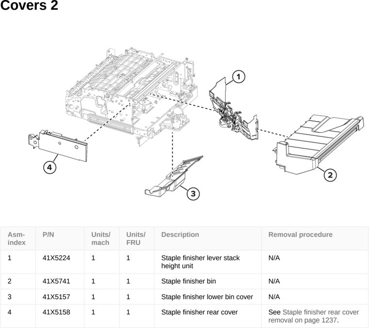 Assembly 75: Covers 2 parts diagram - Lexmark CS963 Printer Parts