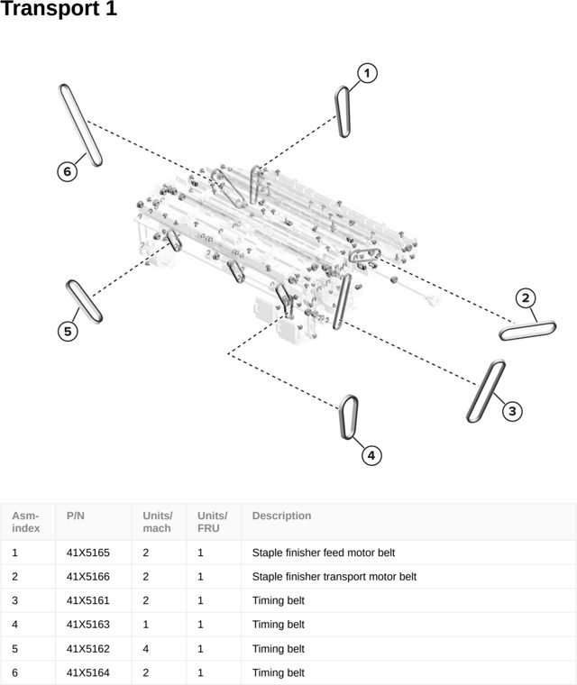 Assembly 89: Transport 1 parts diagram - Lexmark CS963 Printer Parts